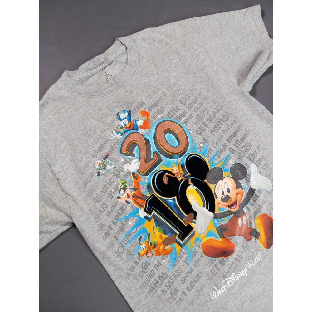 Disney Parks Walt Disney World 2018 Mickey Mouse Woody Kids Gray T-Shirt Size S